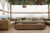 OUTFLEXX Feuertisch Loungetisch, braun, 152 x 70 x 30 cm, Gas-Feuerstelle