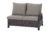 SIENA GARDEN Corido 2-Sitzer Sofa, charcoal, Alu / Gardino®-Geflecht, 136x83x88 cm, Armlehne links