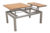 OUTFLEXX Multifunktionstisch, natur, FSC-Teak / Edelstahl, 100/118×70/90×45/60cm, Platten mehrfach verstellbar