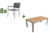 OUTFLEXX Esstischgarnitur, natur/anthrazit, Edelstahl/Rope-Geflecht/FSC®-Teakholz, Tisch 180x90cm, 8 Diningsessel