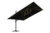OUTFLEXX Roma LED Ampelschirm, schwarz, Alu/Polyester, 350x350x270 cm, inkl. Kreuzständer, Gasfeder und LED-Beleuchtung