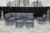 OUTFLEXX Dining-Lounge, anthrazit/grau, Alu/Spraystone/Olefin, 130×75 cm, höhenverstellbarer Tisch