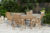 OUTFLEXX Ontario/Bounty Esstischgruppe, natur, Teak, Tisch 150 x 90 cm, 4x Klappsessel