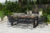 OUTFLEXX Kona/Verona Esstischgruppe, anthrazit/dunkelgrau, Alu/recycled Teak/Rope, 200 x 100 cm, 8x Sessel, inkl. Polster