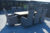 OUTFLEXX Belgium/Malaga Set, anthrazit/flanelle, recycled Teak/Alu/Sunbrella, 220x100cm, 8 Sessel, rustikal gebürstet, verstellbare Rückenlehne