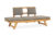 COMFORT GARDEN Borruga Sonnenliege, natur, Akazie, 200x70x88 cm, Sitzfläche verstellbar
