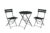 Brunshuse Sitzgruppe, schwarz, Stahl, Tisch Ø 60 cm, 2x Klappstühlen