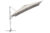 KETTLER Easy Turn Ampelschirm 300×300 cm, silber/hellgrau meliert, Alu/Polyester, inkl. Abdeckhaube, 0306036-7200