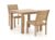 ROUGH-X/ROUGH-S 90 cm Gartenmöbel-Set 3-teilig